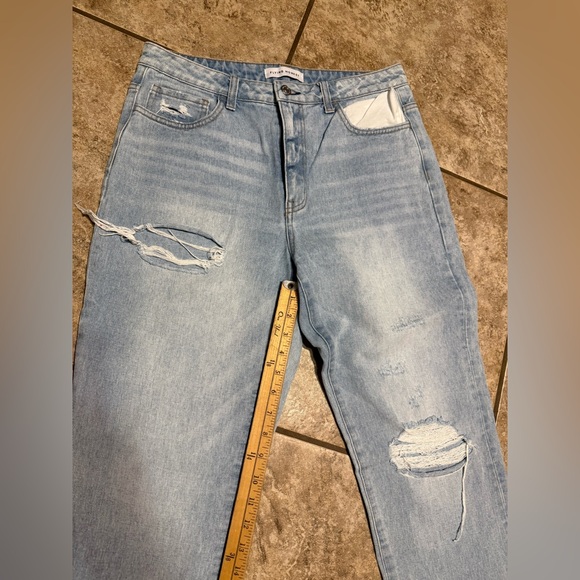 Flying Monkey Light Blue Straight Leg Jeans - Picture 3 of 8